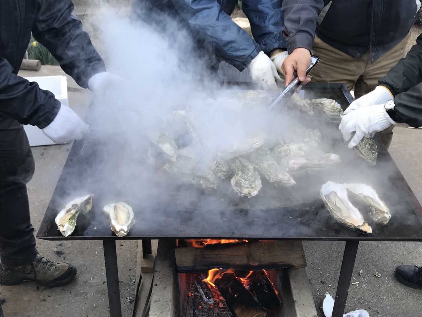 山形村カキBBQ