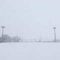 グラウンドの積雪