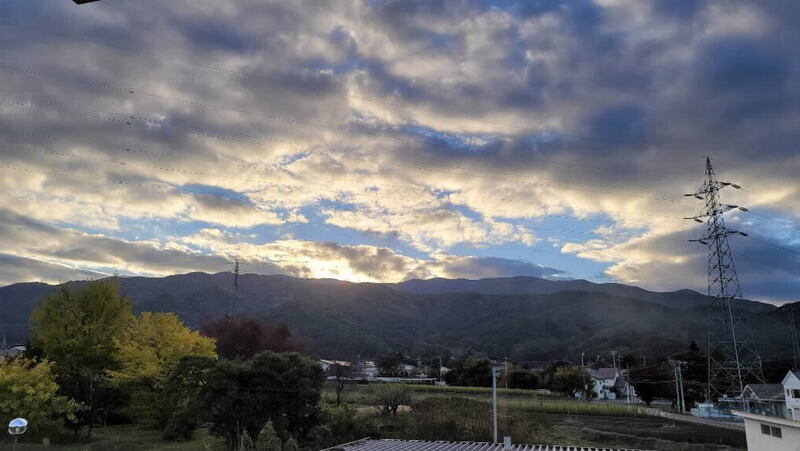 山形村役場から見える夕方その4